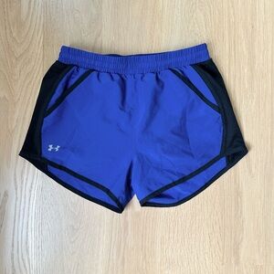 Under Armour Women's Blue and Black Running Shorts